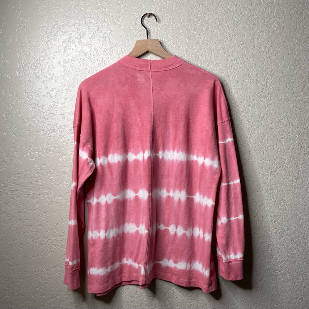 PINK Pink & White Tye Dye Oversized Long Sleeve Top - Picture 6 of 8